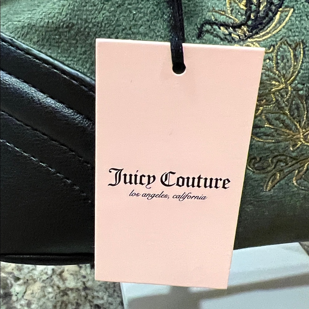 NWT Y2K Juicy Couture Heritage Dome Satchel Super Green/Black Cross Body - Picture 6 of 11